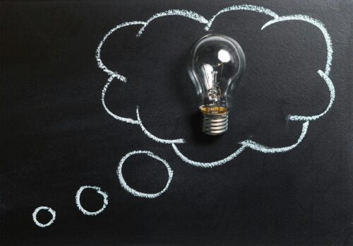 cloud and a lightbulb