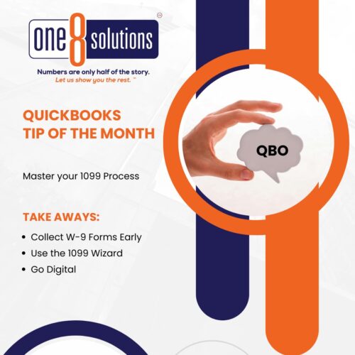 QuickBooks Tip of the Month One 8 Solutions