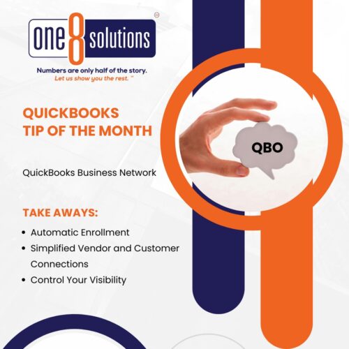 QuickBooks Tip of the Month One 8 Solutions