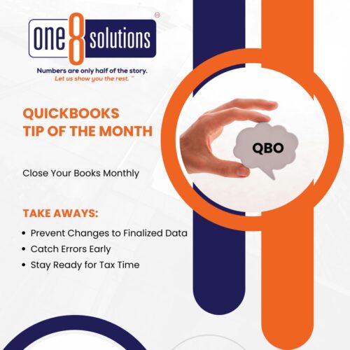 QuickBooks Tip of the Month One 8 Solutions
