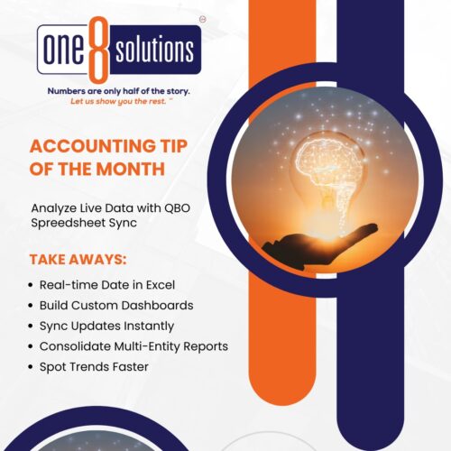 Accounting Tip of the Month One 8 Solutions