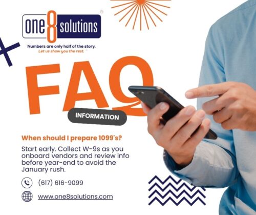 One 8 Solutions FAQ When should I prepare 1099s