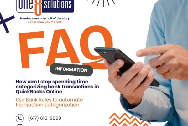 One 8 Solutions FAQ Use Bank Rules to automate transaction categorization.