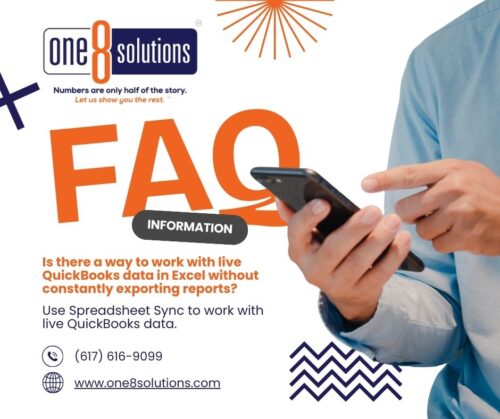 One 8 Solutions FAQ spreadsheet sync with QBO