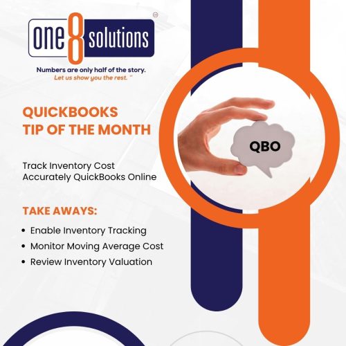 QuickBooks Tip of the Month One 8 Solutions